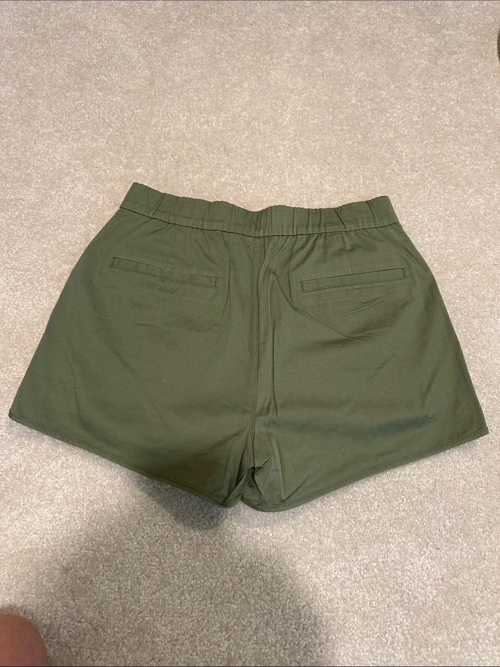 J. Crew Olive Athletic Shorts with Elastic Waist